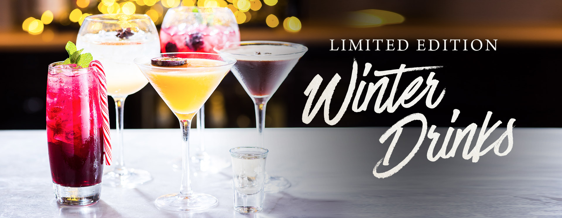 Winter cocktails and long drinks at The Cromwell Cottage